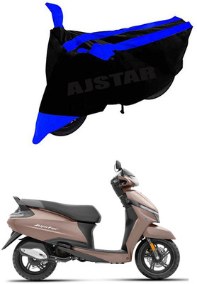 AJSTAR Two Wheeler Cover for TVS(Jupiter classic, Black, Blue)