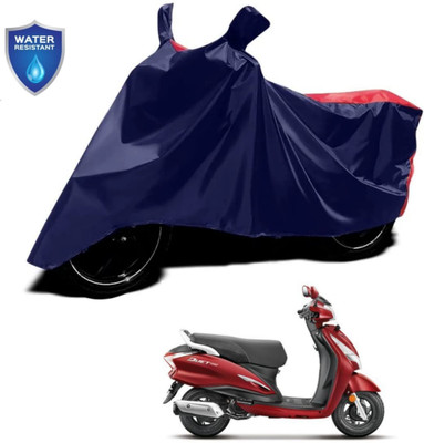 JSJINSIL Waterproof Two Wheeler Cover for Hero(Duet 125CC, Red, Blue)