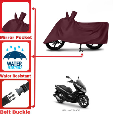 DeepShakshi AUTOMOTIVE Two Wheeler Cover for Honda(PCX 125, Maroon)