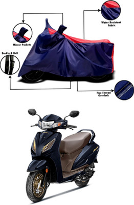 RAQTRO Waterproof Two Wheeler Cover for Honda(Activa 6G, Red, Blue)