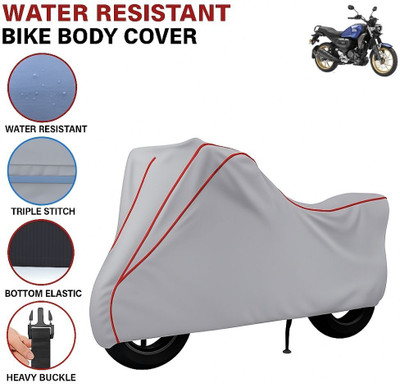 BigFly Waterproof Two Wheeler Cover for Yamaha(FZ-X, Grey, Red)