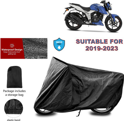 CODOKI Waterproof Two Wheeler Cover for TVS(Apache RTR 160 4V, Black)