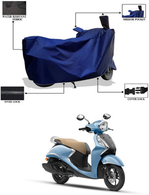 CODOKI Waterproof Two Wheeler Cover for Yamaha(Fascino 125 BS6, Blue)