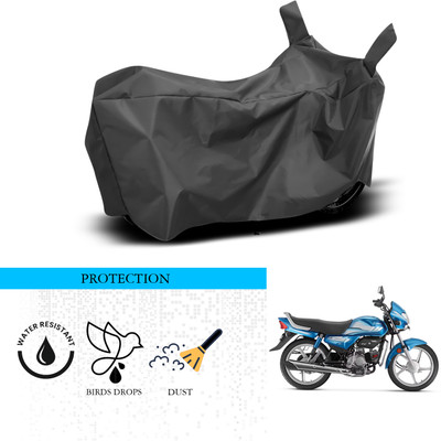 ANTHUB Waterproof Two Wheeler Cover for Hero(CD deluxe, Black)