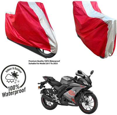 AutoGalaxy Waterproof Two Wheeler Cover for Hero(Pleasure Plus, Silver, Red)