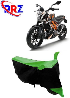 RRZ Waterproof Two Wheeler Cover for KTM(Duke 390 ABS, Black, Green)