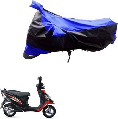 MMSSTAR Waterproof Two Wheeler Cover for TVS(Scooty Streak, Black, Blue)