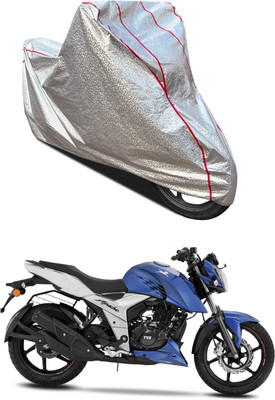 AutoGalaxy Waterproof Two Wheeler Cover for TVS(Apache RTR 160 4V, Silver)