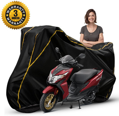 CoverX Waterproof Two Wheeler Cover for Honda(Dio, Black, Yellow)