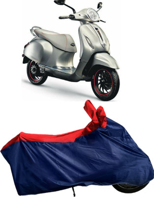 APNEK Waterproof Two Wheeler Cover for Bajaj(New Chetak, Blue, Red)