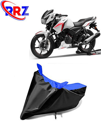 RRZ Waterproof Two Wheeler Cover for TVS(Apache RTR 160, Black, Blue)