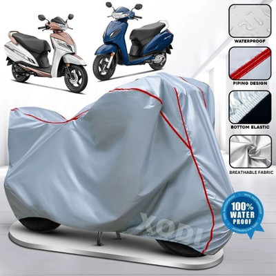 xodi Waterproof Two Wheeler Cover for Honda(Activa 5G, Silver, Red, Multicolor)