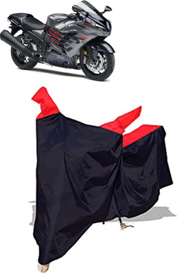 Amexride Two Wheeler Cover for Kawasaki(Ninja ZX-14R, Black, Red)