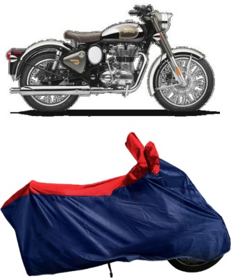 APNEK Waterproof Two Wheeler Cover for Royal Enfield(Classic 500, Blue, Red)