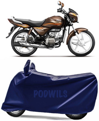 PODWILS Two Wheeler Cover for Hero(Splendor Pro, Blue)