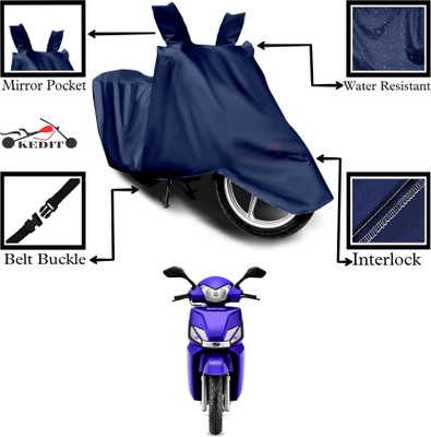 KEDIT Two Wheeler Cover for Universal For Bike(Gusto, Blue)