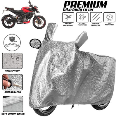 MADAFIYA Two Wheeler Cover for Bajaj(Pulsar 180NS BS6, Silver)