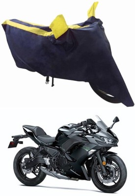 Ascension Two Wheeler Cover for Kawasaki(Ninja 650 BS6, Black, Yellow)