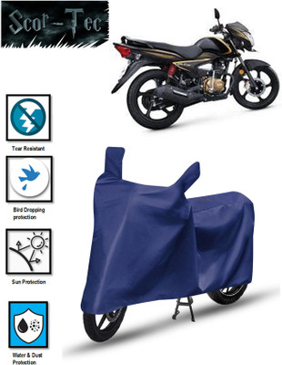 SCOR-TEC Waterproof Two Wheeler Cover for TVS(Victor Premium BS6, Blue)