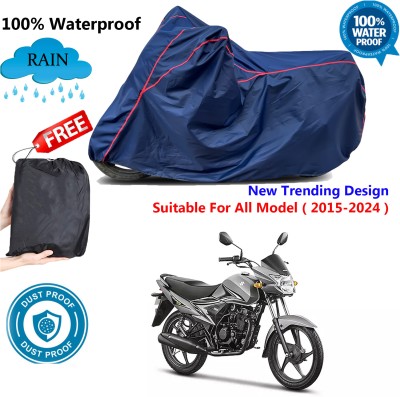 AUTOCAD Waterproof Two Wheeler Cover for Suzuki(Hayate EP, Blue, Red)