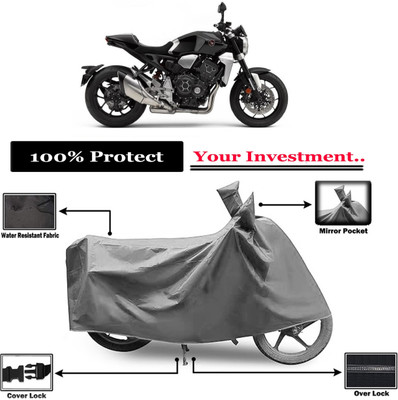 Amexride Two Wheeler Cover for Honda(CB1000R Plus, Grey)