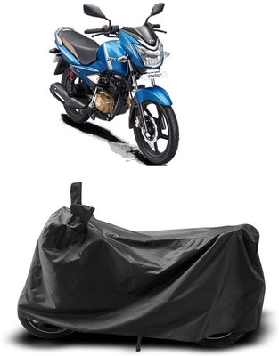 KEDIT Two Wheeler Cover for TVS(Victor Premium, Black)