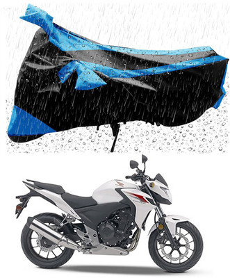Furious3D Two Wheeler Cover for Honda(CB500F, Blue, Black)
