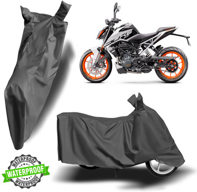 ROYAL AUTO MART Waterproof Two Wheeler Cover for KTM(200 Duke, Grey)