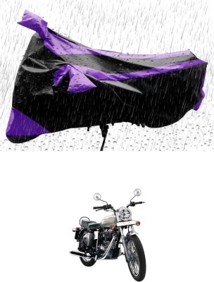 RONISH Waterproof Two Wheeler Cover for Royal Enfield(Bullet Electra Twinspark, Purple, Black)