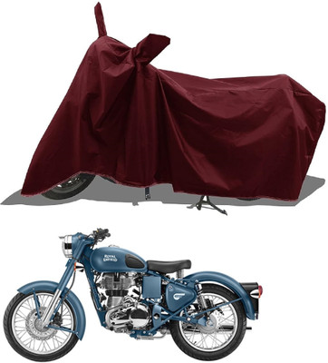 DeepShakshi AUTOMOTIVE Waterproof Two Wheeler Cover for Royal Enfield(Classic Squadron, Maroon)