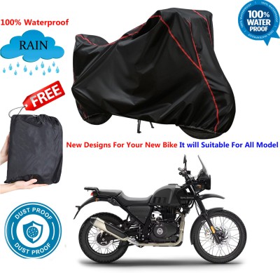 AutoGalaxy Waterproof Two Wheeler Cover for Royal Enfield(Himalayan, Black)