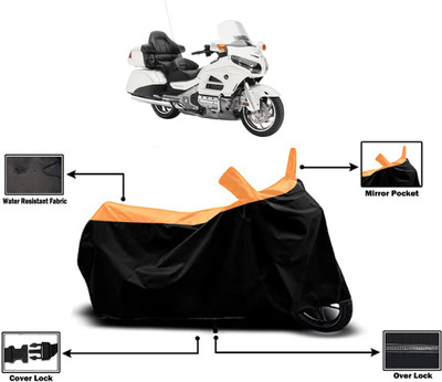 Amexride Two Wheeler Cover for Honda(Gold Wing GL1800, Orange)