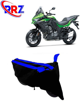 RRZ Waterproof Two Wheeler Cover for Kawasaki(Versys 1000, Black, Blue)