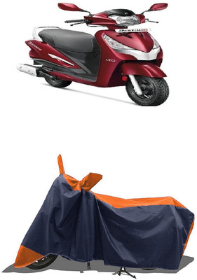 SUGASHRI Waterproof Two Wheeler Cover for Hero(MotoCorp Destini 125, Orange, Blue)
