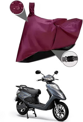 Mdstar Waterproof Two Wheeler Cover for Ampere(V 48, Maroon)