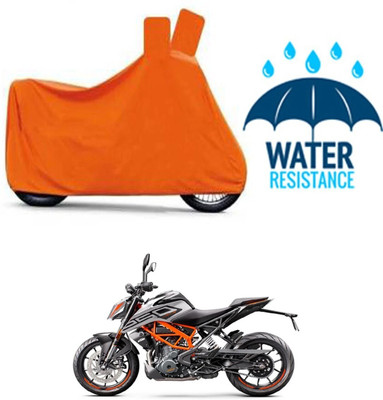 DeepShakshi AUTOMOTIVE Waterproof Two Wheeler Cover for KTM(Orange)