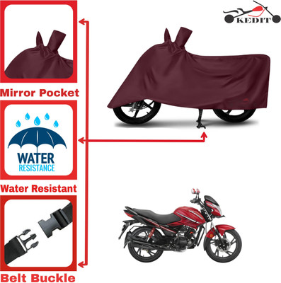 KEDIT Two Wheeler Cover for Hero(Glamour i3s BS6, Maroon)