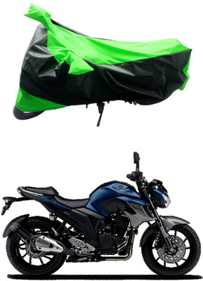 Mdstar Waterproof Two Wheeler Cover for Yamaha(FZ25, Green, Black)