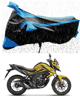 Mdstar Waterproof Two Wheeler Cover for Honda(CB Hornet 160R, Blue, Black)