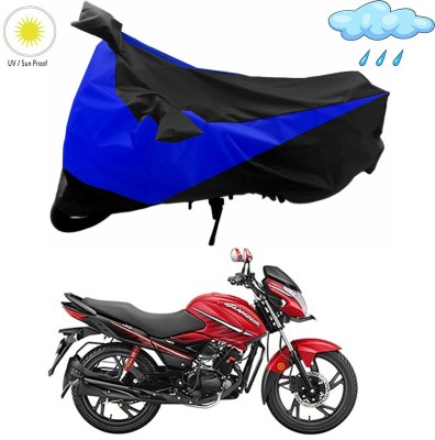 Genipap Two Wheeler Cover for Hero(Glamour i3s, Black, Blue)