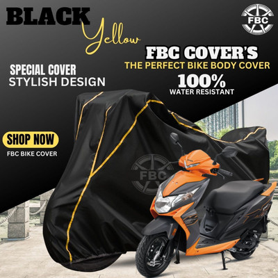 FBC Waterproof Two Wheeler Cover for Honda(Dio, Black)