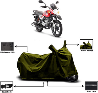 Amexride Two Wheeler Cover for Bajaj(Boxer BM 150, Green)
