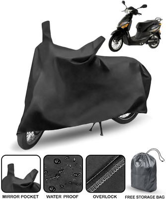 AutoRetail Waterproof Two Wheeler Cover for Hero(Electric Zippy, Black)