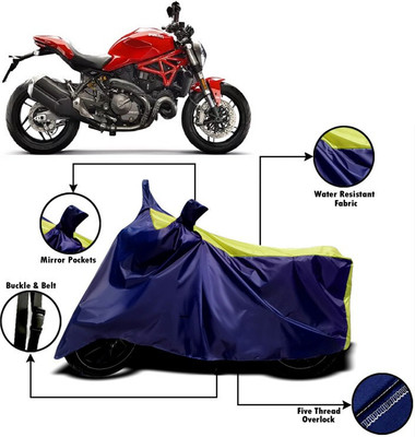 MMSSTAR Waterproof Two Wheeler Cover for Ducati(Monster 821, Yellow, Blue)