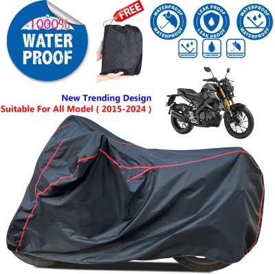 AutoGalaxy Waterproof Two Wheeler Cover for Yamaha(MT 15 New BS6, Black)