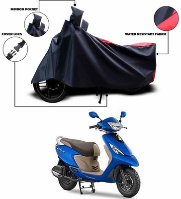 SEBONGO Waterproof Two Wheeler Cover for TVS(Zest, Red)