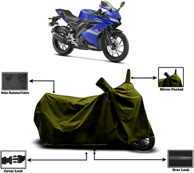 Amexride Two Wheeler Cover for Yamaha(YZF R15 S, Green)