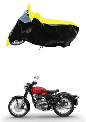 VESMEI Two Wheeler Cover for Royal Enfield(Bullet 350 New BS6, Yellow)