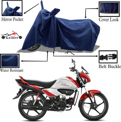 KEDIT Two Wheeler Cover for Universal For Bike(Splendor I Smart, Blue)
