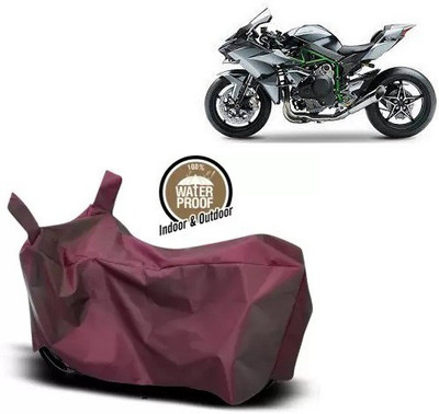 OliverX Waterproof Two Wheeler Cover for Kawasaki(Ninja H2 BS6, Maroon)